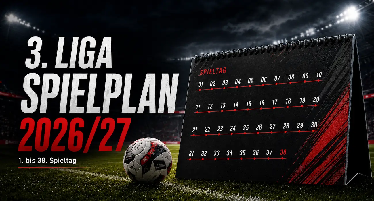 3. Liga Spielplan basierend auf dem Rahmenterminkalender // Bild: Eigenes/KI