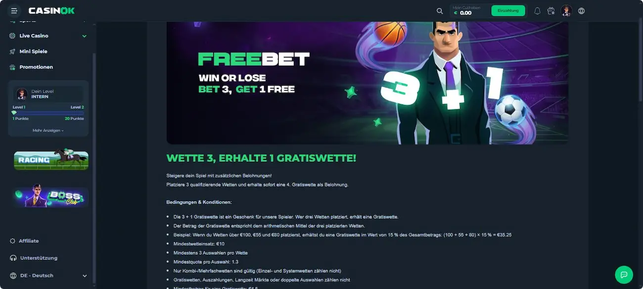 Stammkunden-Aktionen bei CasinoOK