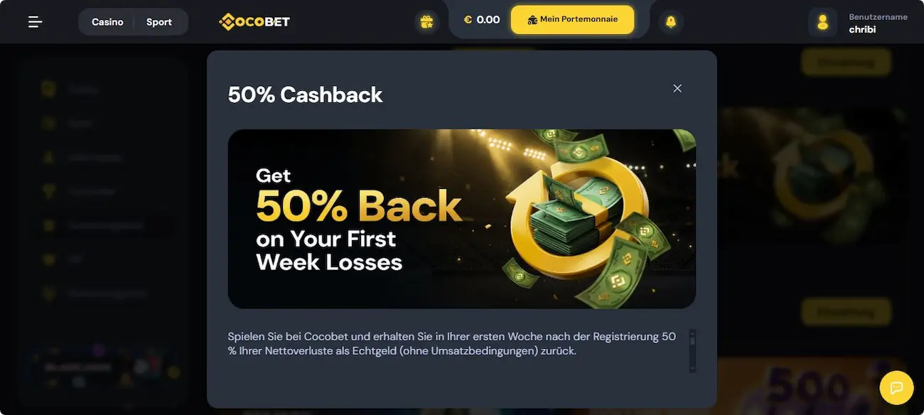 CocoBet Stammkunden Aktionen