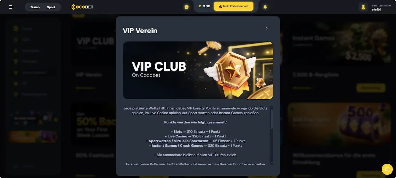 CocoBet Test vom VIP-Club