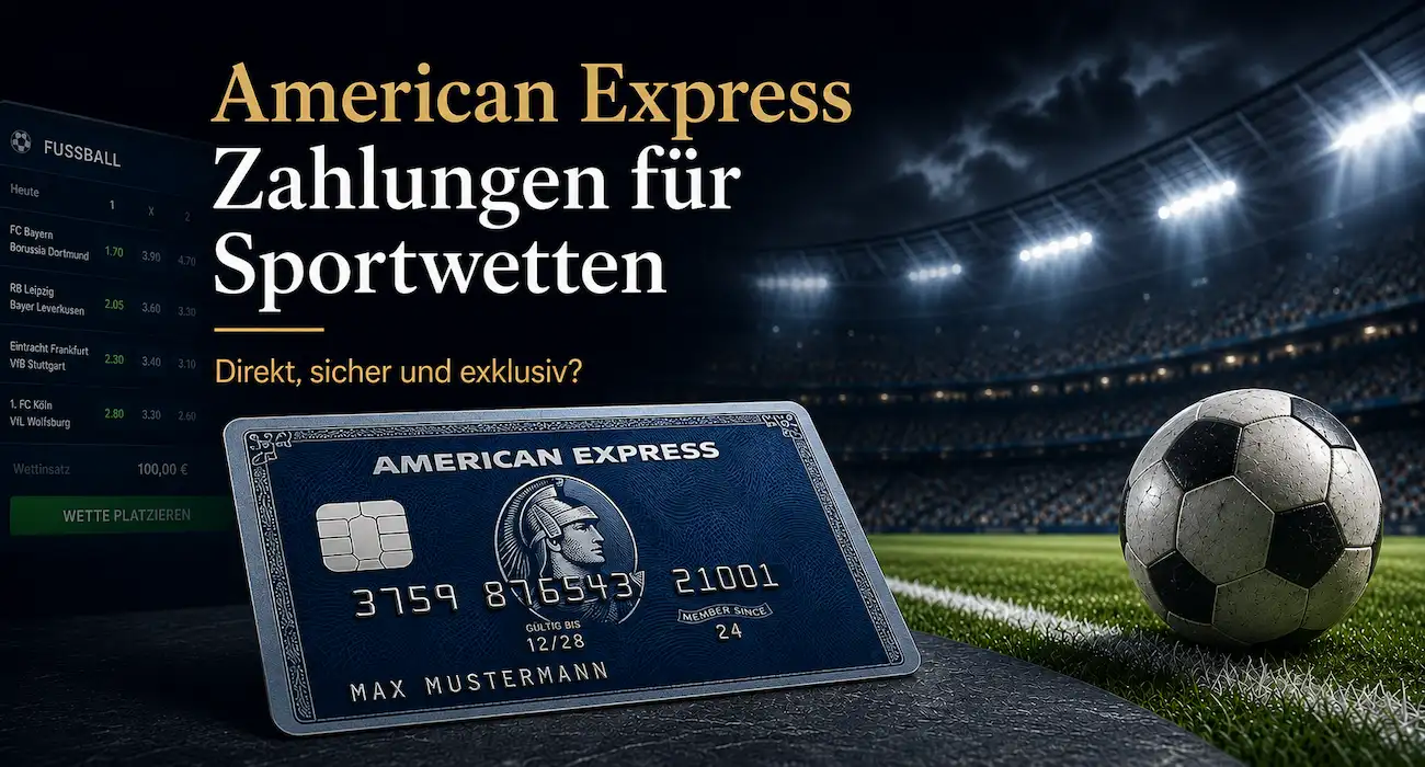 Sportwetten via American Express: Wettanbieter mit der Zahlungsmethode // Bild: Eigenes/KI