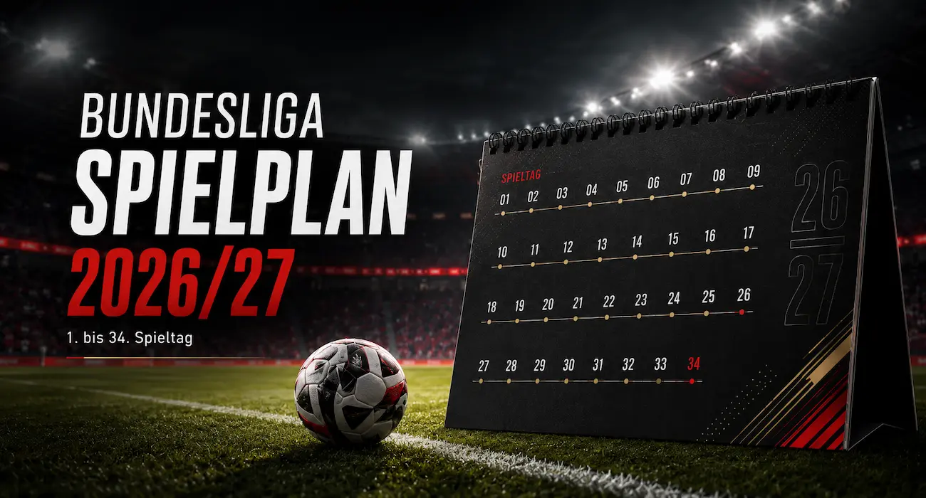 Bundesliga Spielplan 26/27: Alle Termine aus dem Rahmenterminkalender // Bild: Eigenes/KI