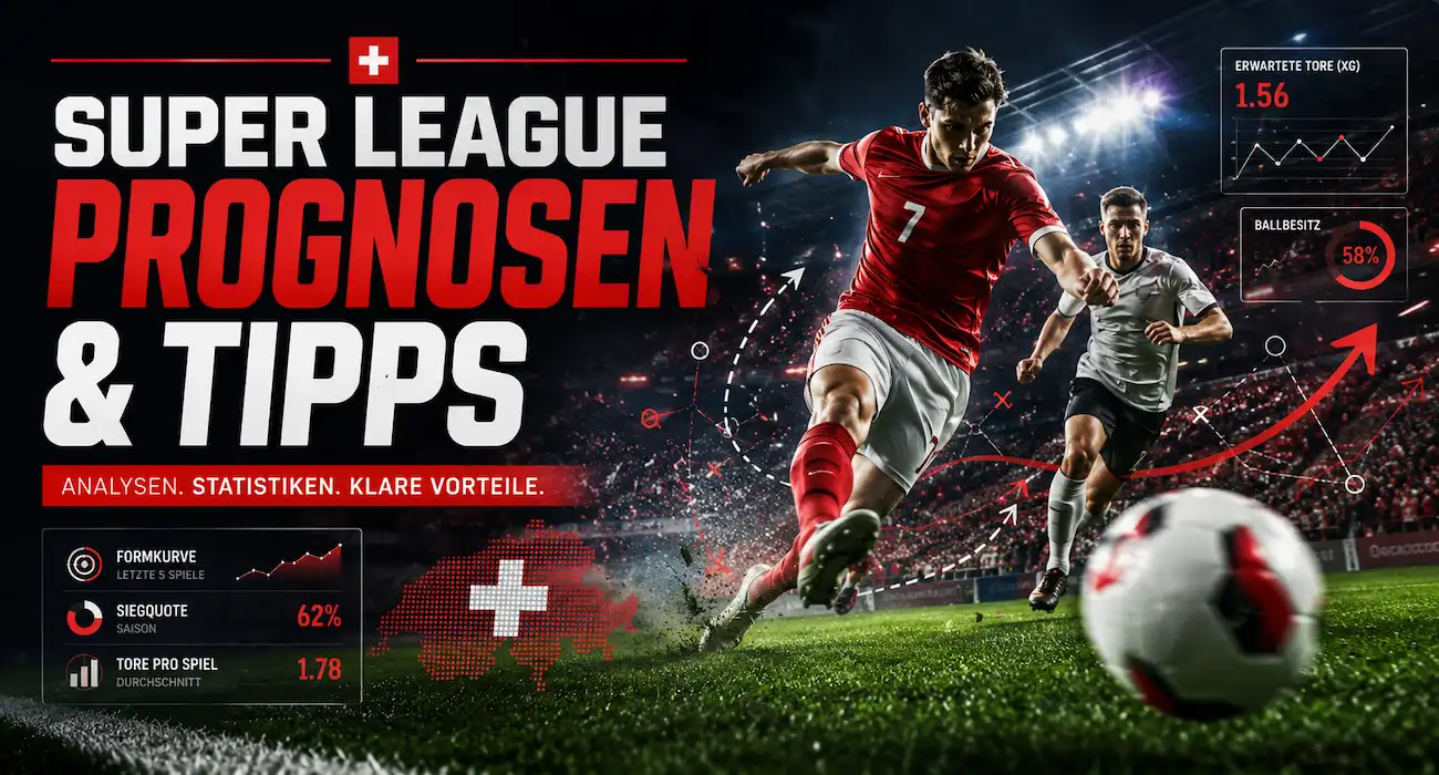 Super League Prognosen & Wett-Tipps aus der Schweiz // Bild: Eigenes/KI