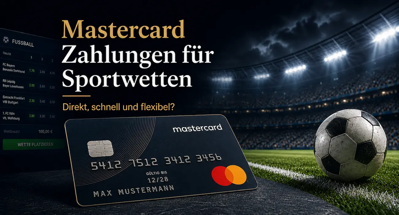 Mastercard Einzahlung für Sportwetten // Bild: Eigenes/KI