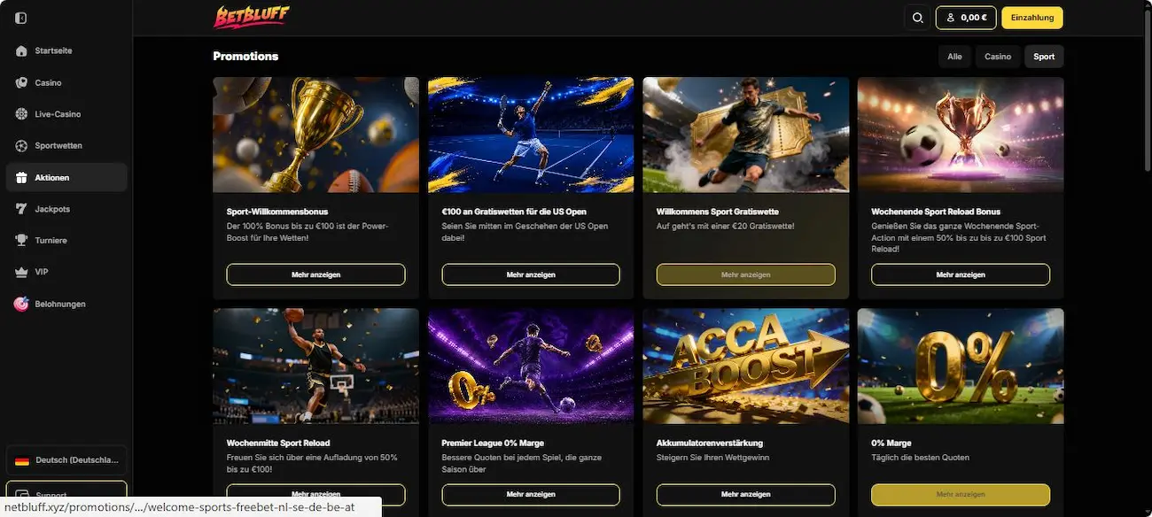 BetBluff Aktionen für Stammkunden