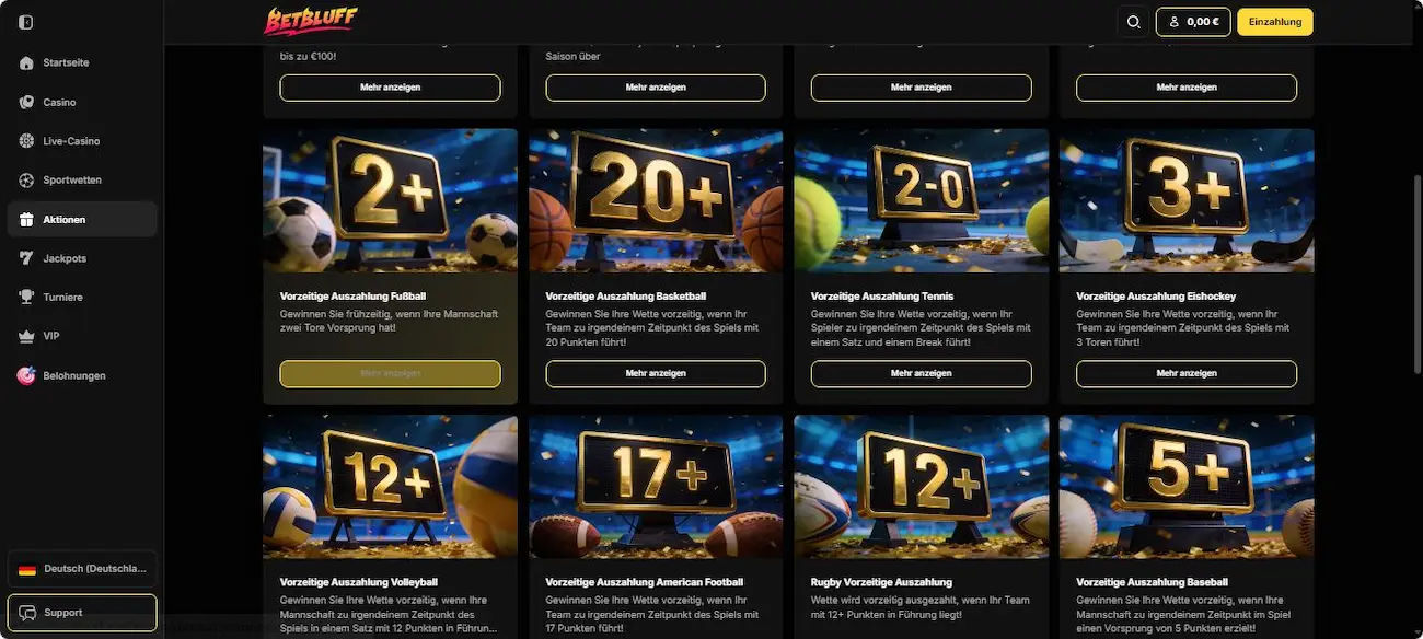 BetBluff Angebote für Bestandskunden