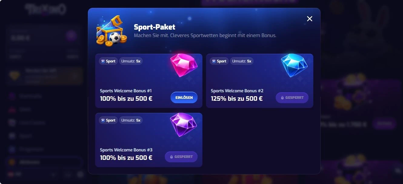 Trixino Neukundenbonus