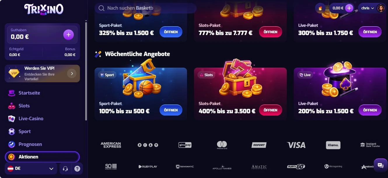 Trixino Stammkundenangebote